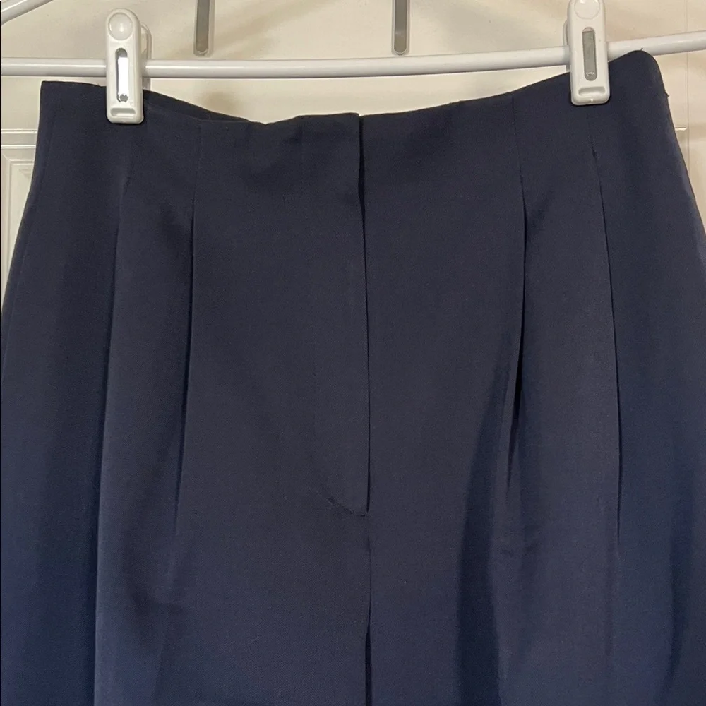 Tahari Navy blue Wide-Leg Trousers - Picture 3 of 10
